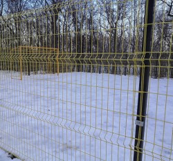 Cетка 3d пруток 4мм, яч.50х200мм, 2550х700, RAL 1018 желтый Флагман