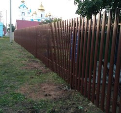 Евро штакетник Полукруглый, Modern, 110мм, полиэстер односторонний RAL 8017 Шоколадно-коричневый