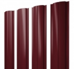 Евро штакетник Slim, 100мм, 0.45мм, полиэстер двухсторонний RAL 3005 Красное вино, п