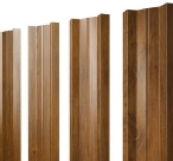 Евро штакетник М-образный, 100мм, 0.45мм, Print Elite односторонний, Golden Wood, п