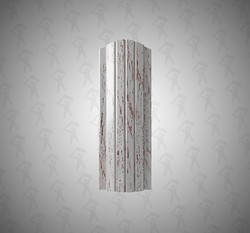 Евро штакетник Полукруглый, Modern, 110мм, принтек односторонний Белая береза