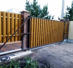 Евро штакетник Полукруглый, Modern, 110мм, принтек односторонний Светлое дерево