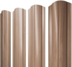 Евро штакетник Круглый, 128мм, 0.45мм, Print Elite односторонний, Honey Wood, ф