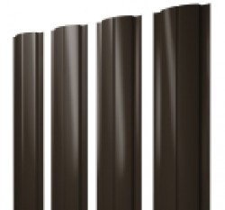 Евро штакетник Slim, 100мм, 0.45мм, Drap двухсторонний RAL 8019 Серо-коричневый, п