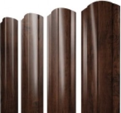 Евро штакетник Круглый, 128мм, 0.45мм, Print Elite односторонний, Cherry Wood, ф