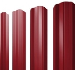 Евро штакетник М-образный, 100мм, 0.45мм, полиэстер односторонний RAL 3003 Рубиново-красный,ф