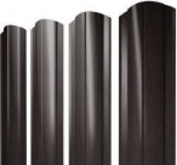 Евро штакетник Круглый, 128мм, 0.45мм, Print Elite односторонний, Coffee Wood, ф