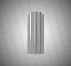 Евро штакетник П-образный, Style, 120мм, цинк, ф