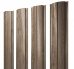 Евро штакетник Slim, 100мм, 0.45мм, Print Elite двухсторонний, White Wood, п