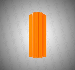 Евро штакетник П-образный, Style, 120мм, полиэстер односторонний RAL 2004 Апельсин, ф