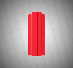 Евро штакетник П-образный, Style, 120мм, полиэстер односторонний RAL 3003 Рубин, ф