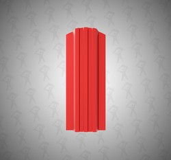 Евро штакетник П-образный, Style, 120мм, полиэстер односторонний RAL 3011 Красно-коричневый, ф