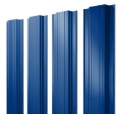 Евро штакетник Прямоугольный, 118мм, 0.45мм, полиэстер односторонний RAL 5002 Ультрамариново-синий, п