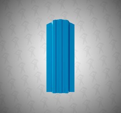 Евро штакетник П-образный, Style, 120мм, полиэстер односторонний RAL 5005 Сигнально-синий, ф