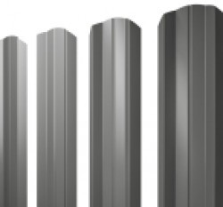 Евро штакетник М-образный, 100мм, 0.45мм, полиэстер односторонний RAL 7005 Мышино-серый, ф