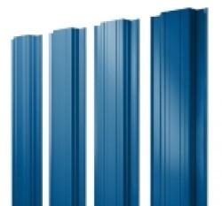Евро штакетник Прямоугольный, 118мм, 0.45мм, полиэстер односторонний RAL 5005 Сигнально-синий, п