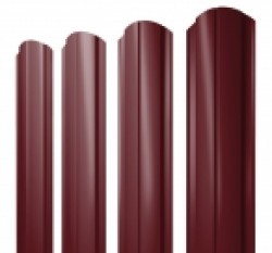 Евро штакетник Slim, 100мм, 0.4мм, полиэстер односторонний RAL 3005 Красное вино, ф