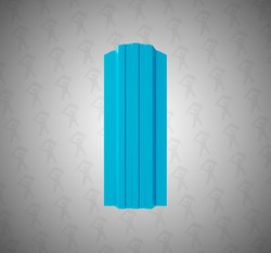 Евро штакетник П-образный, Style, 120мм, полиэстер односторонний RAL 5015 Небесно-голубой, ф