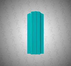 Евро штакетник П-образный, Style, 120мм, полиэстер односторонний RAL 5021 Морская волна, ф