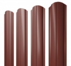 Евро штакетник Slim, 100мм, 0.45мм, полиэстер односторонний RAL 3009 Оксидно-красный, ф