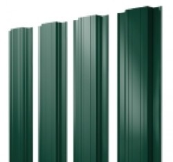Евро штакетник Прямоугольный, 118мм, 0.45мм, полиэстер односторонний RAL 6005 Зеленый мох, п