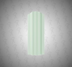 Евро штакетник П-образный, Style, 120мм, полиэстер односторонний RAL 6019 Бело-зеленый, ф