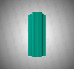 Евро штакетник П-образный, Style, 120мм, полиэстер односторонний RAL 6026 Зеленый опал, ф