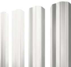 Евро штакетник М-образный, 100мм, 0.45мм, полиэстер односторонний RAL 9003 Сигнально-белый, ф
