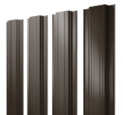 Евро штакетник Прямоугольный, 118мм, 0.45мм, полиэстер односторонний RAL 8019 Серо-коричневый, п