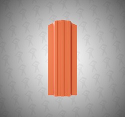 Евро штакетник П-образный, Style, 120мм, полиэстер односторонний RAL 8004 Медно-коричневый, ф