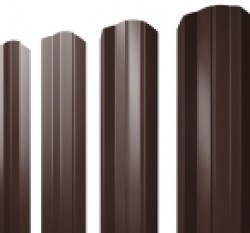 Евро штакетник М-образный, 100мм, 0.45мм, полиэстер двухсторонний RAL 8017 Шоколад, ф