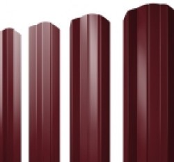 Евро штакетник М-образный, 100мм, 0.45мм, Drap односторонний RAL 3005 Красное вино, ф
