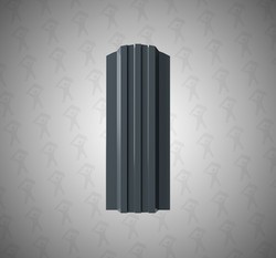 Евро штакетник П-образный, Style, 120мм, полиэстер двухсторонний RAL 7024 Серый графит, ф