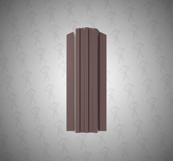 Евро штакетник П-образный, Style, 120мм, полиэстер двухсторонний RAL 8019 Серо-коричневый, ф