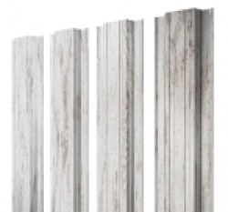 Евро штакетник Прямоугольный, 118мм, 0.45мм, Print Elite односторонний, Snow Wood, п