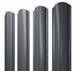 Евро штакетник Slim, 100мм, 0.4мм, полиэстер двухсторонний RAL 7024 Мокрый асфальт, ф