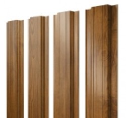 Евро штакетник Прямоугольный, 118мм, 0.45мм, Print Elite односторонний, Golden Wood, п