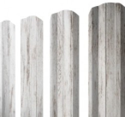 Евро штакетник М-образный, 100мм, 0.45мм, Print Elite односторонний, Snow Wood, ф