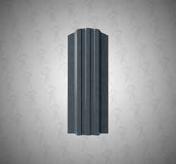 Евро штакетник П-образный, Style, 120мм, стальной бархат двухсторонний RAL 7024 Бархатный графит, ф