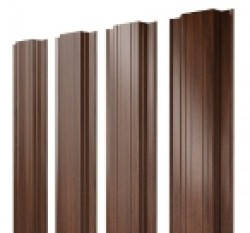 Евро штакетник Прямоугольный, 118мм, 0.45мм, Print Elite односторонний, Choco Wood, п