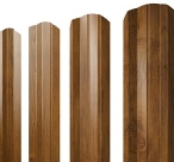 Евро штакетник М-образный, 100мм, 0.45мм, Print Elite односторонний, Golden Wood, ф