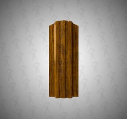 Евро штакетник П-образный, Style, 120мм, принтек односторонний 3D Темное дерево, ф