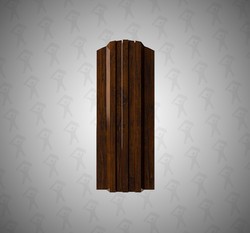 Евро штакетник П-образный, Style, 120мм, принтек односторонний Темное дерево, ф