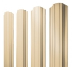 Евро штакетник Прямоугольный, 118мм, 0.45мм, полиэстер односторонний RAL 1014 Слоновая кость, ф