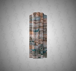 Евро штакетник П-образный, Style, 120мм, принтек односторонний Дикий камень, ф