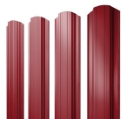 Евро штакетник Прямоугольный, 118мм, 0.45мм, полиэстер односторонний RAL 3003 Рубиново-красный, ф
