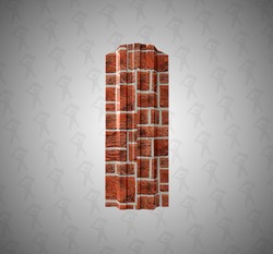 Евро штакетник П-образный, Style, 120мм, принтек односторонний Кирпичная кладка, ф