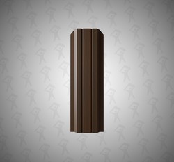 Евро штакетник П-образный, Style, 120мм, принтек двухсторонний Античный дуб, ф