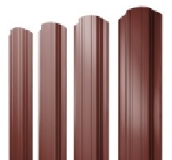 Евро штакетник Прямоугольный, 118мм, 0.45мм, полиэстер односторонний RAL 3009 Оксидно-красный, ф