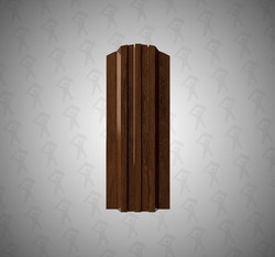 Евро штакетник П-образный, Style, 120мм, принтек двухсторонний Каштан, ф